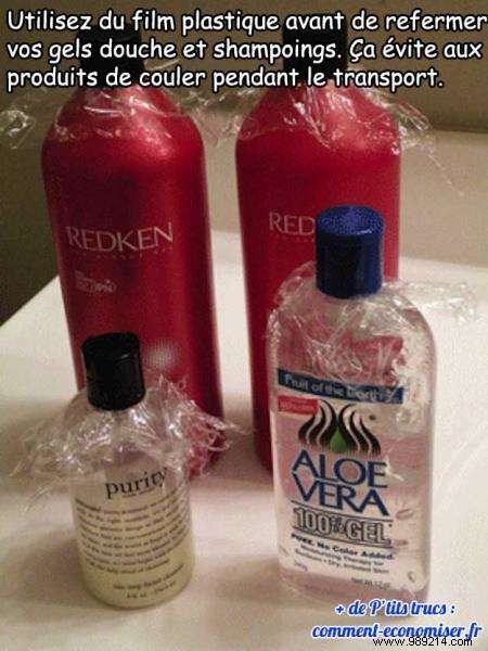 The Tip To Prevent Shower Products From Leaking During Transport. 