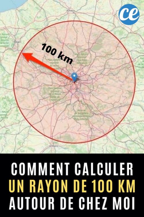 How To Calculate A 100 km Radius Around My Home EASILY. 