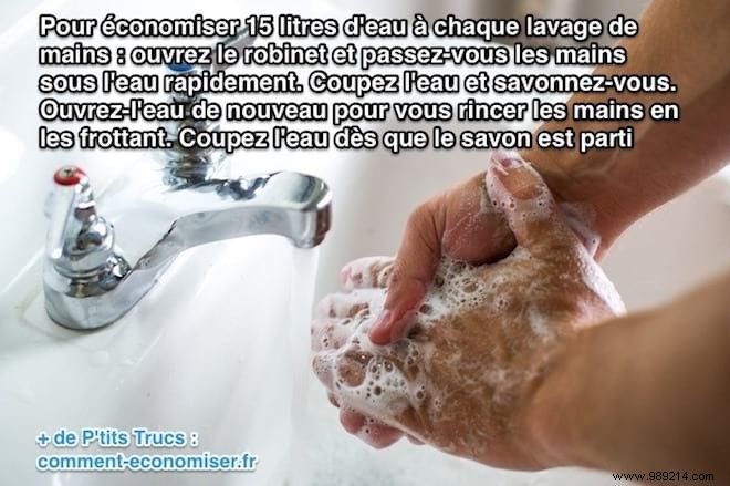 The Tip To Save 15 Liters Of Water For Each Hand Wash. 
