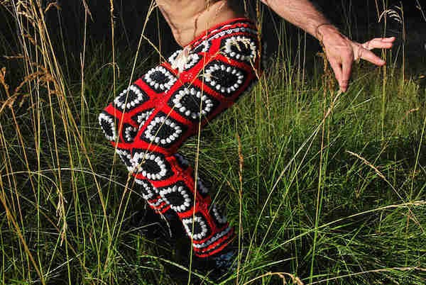 A New Fashion For Men? Crochet Shorts Made From Recycled Materials. 