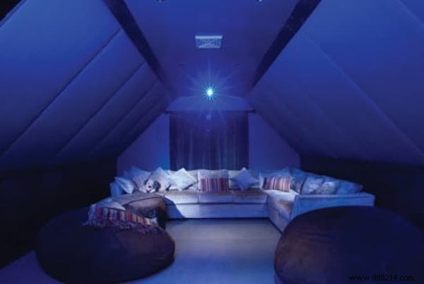 How to turn your attic into a home cinema. 