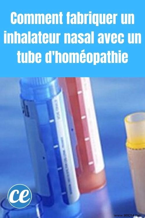 How I Made a Nasal Inhaler with a Homeopathy Tube. 