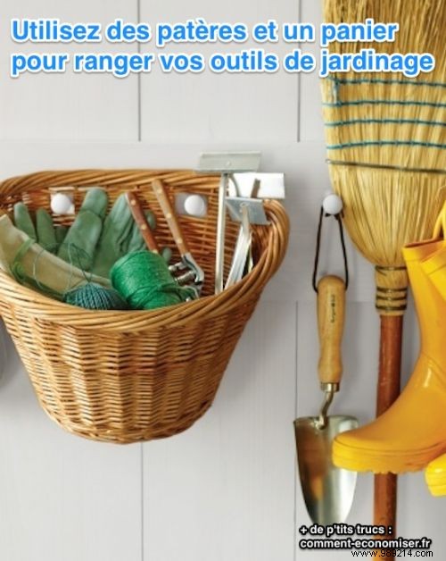 A Practical Technique For Storing Your Gardening Tools. 