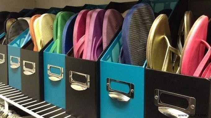 Definitely the most ingenious tip for storing your flip flops. 