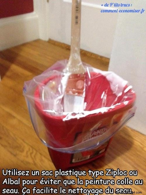 The Smart Tip to Clean A Paint Bucket Easier. 