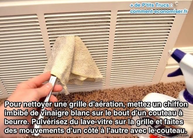 The Tip To Clean A Ventilation Grille Easily. 