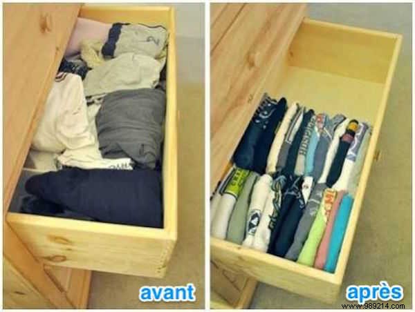 21 great tips to save space at home. 