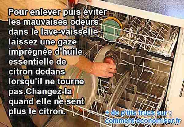 Anti-Odor Tip In The Dishwasher. 