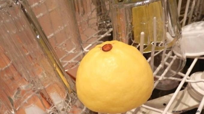 The Trick to Deodorize Your Dishwasher with a Lemon. 
