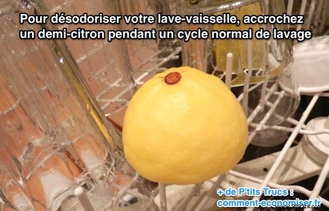 The Trick to Deodorize Your Dishwasher with a Lemon. 