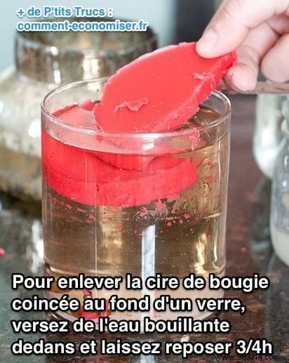 The Tip for Removing Wax from a Hanging Candle in a Glass. 