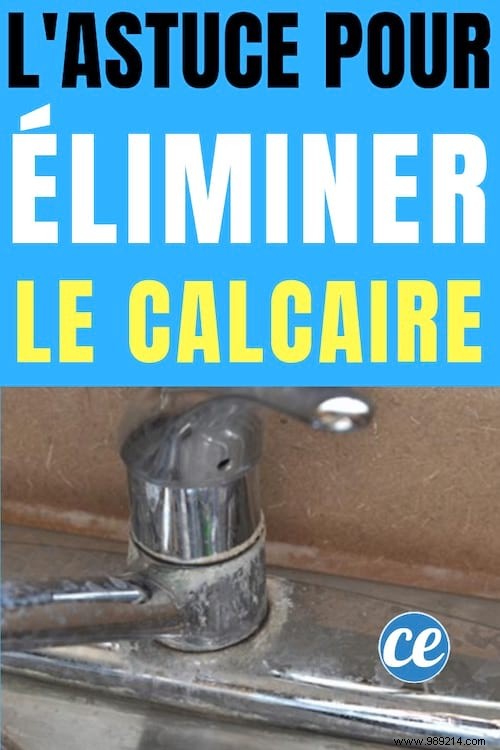 Limestone on the Faucet? Quickly White Vinegar, the Most Effective Anti-Limescale. 
