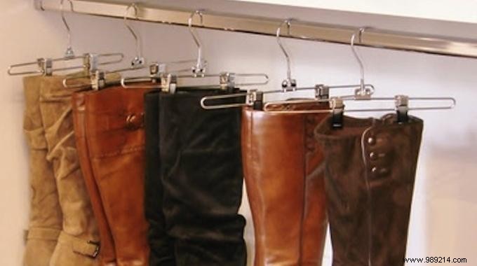 Definitely the best way to store your boots at home. 