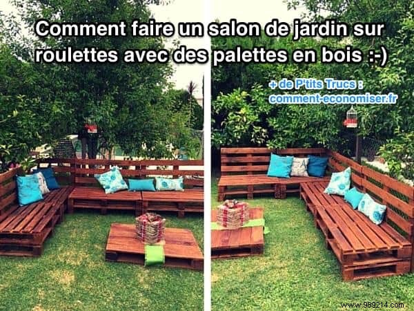 How to Make a Garden Furniture on Wheels With Wooden Pallets. 
