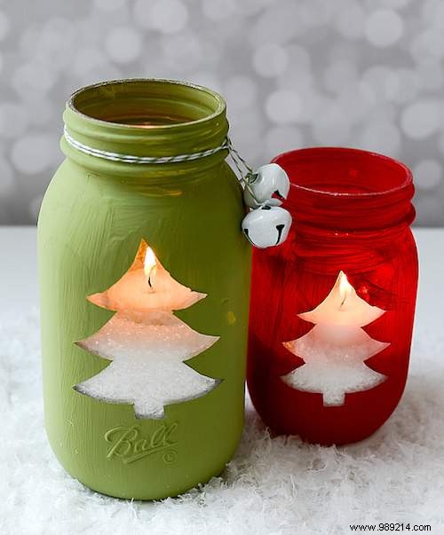 How to Turn a Glass Jar Into a Stunning Christmas Tealight Holder. 