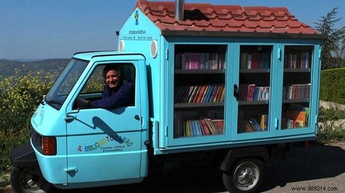 This Adorable Library on Wheels Brings Books to Children in Italy. 