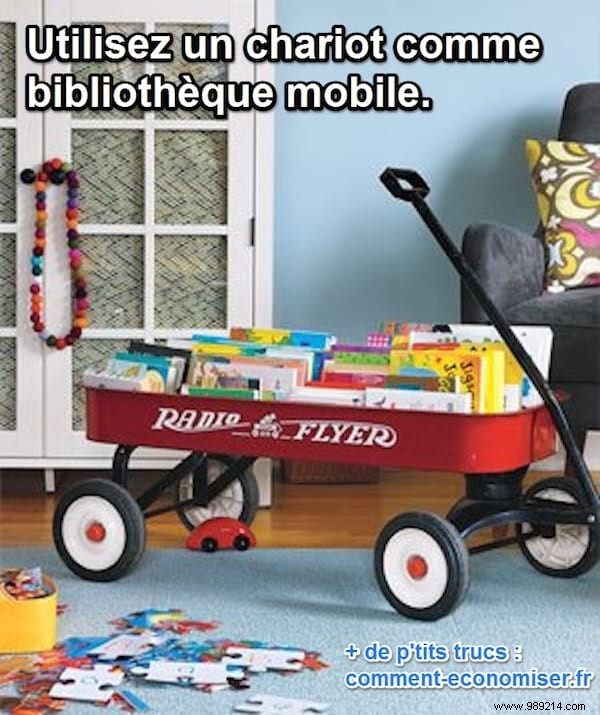 A Wheeled Bookcase Your Kids Will Love. 