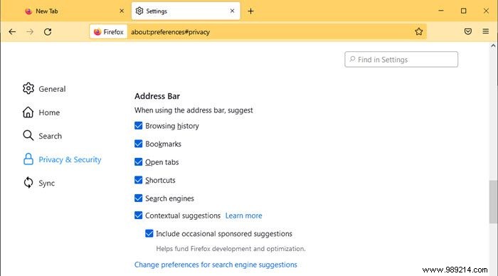 How to Disable Suggestions and Sponsored Ads in Mozilla Firefox 