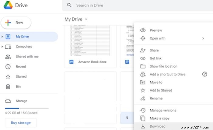 How to move a file from OneDrive to Google Drive 
