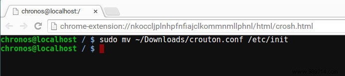 How to automatically start Crouton when loading ChromeOS 