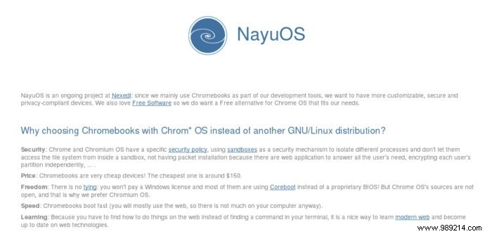 NayuOS:A Chrome OS Fork for Developers 