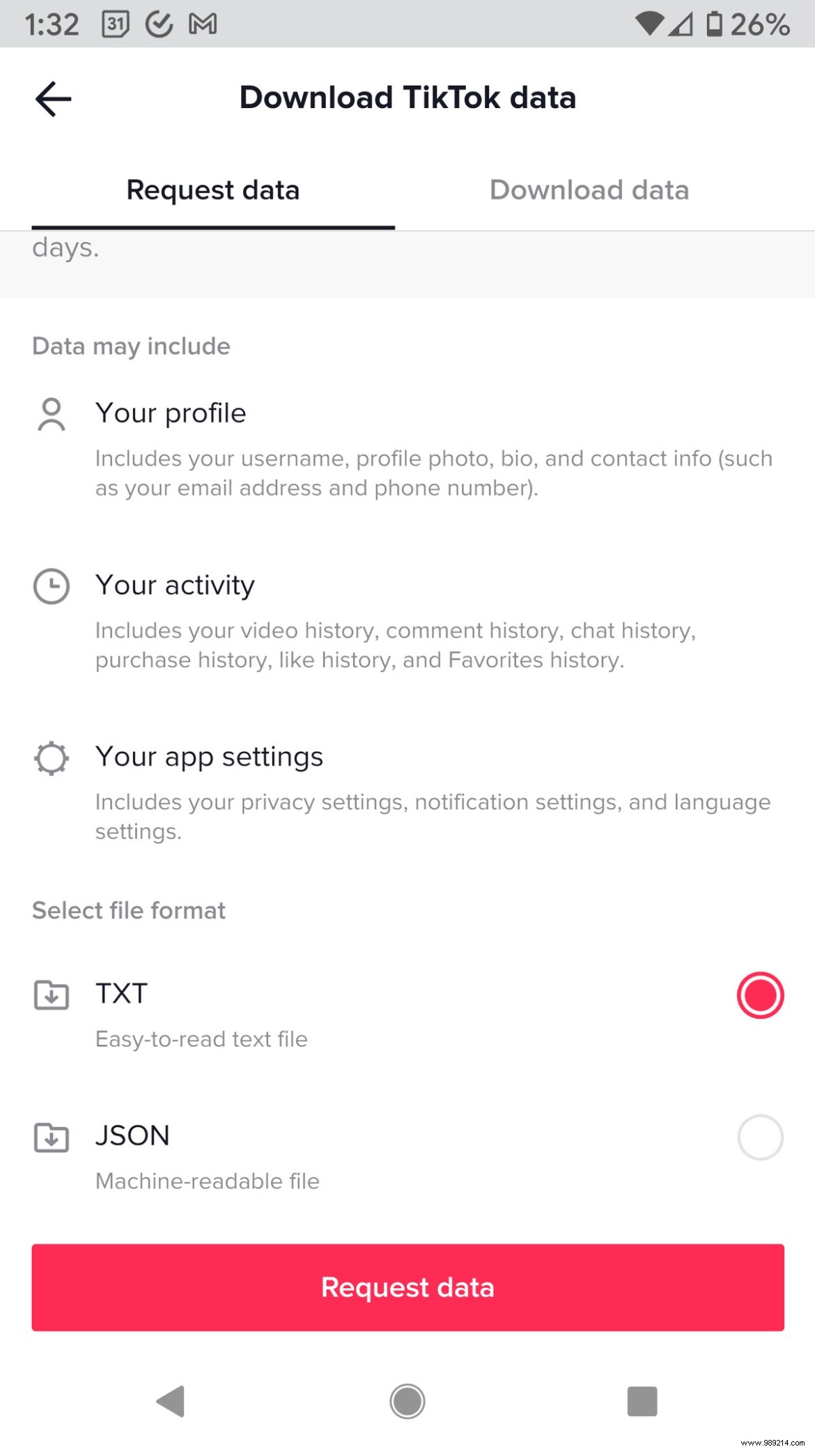 How to download your TikTok video viewing history 