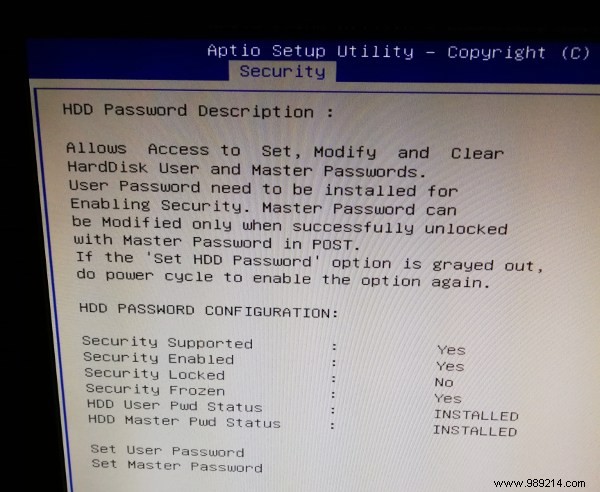 How to Password Protect Your BIOS/UEFI Hard Drives 