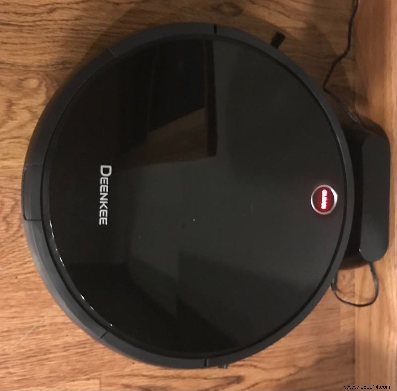 The Deenkee robot vacuum takes care of all the floor cleaning 