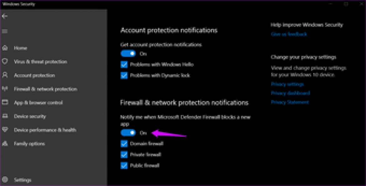 2 Best Ways to Enable or Disable Windows 10 Firewall Notifications 