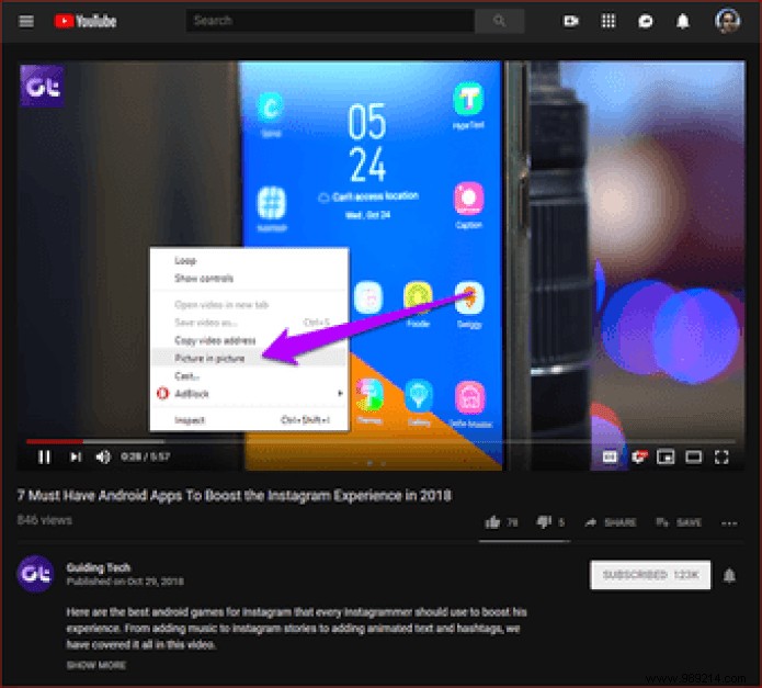 How to View YouTube in Picture-in-Picture Mode in Chrome 