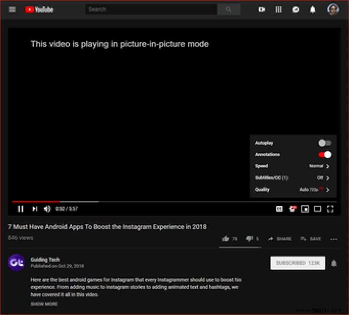 How to View YouTube in Picture-in-Picture Mode in Chrome 