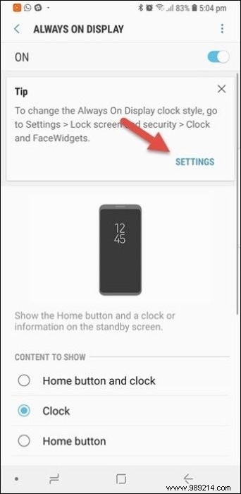 Samsung Galaxy S9:How to set animated GIFs on the always-on display screen 