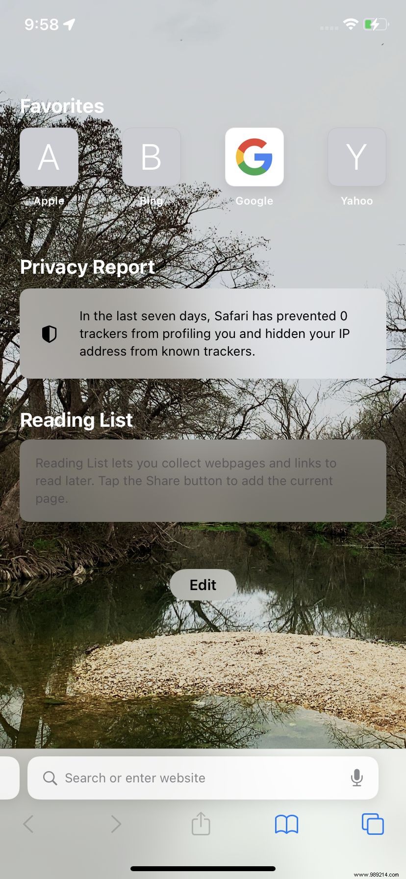 How to Add a Background to Safari in iOS 15 