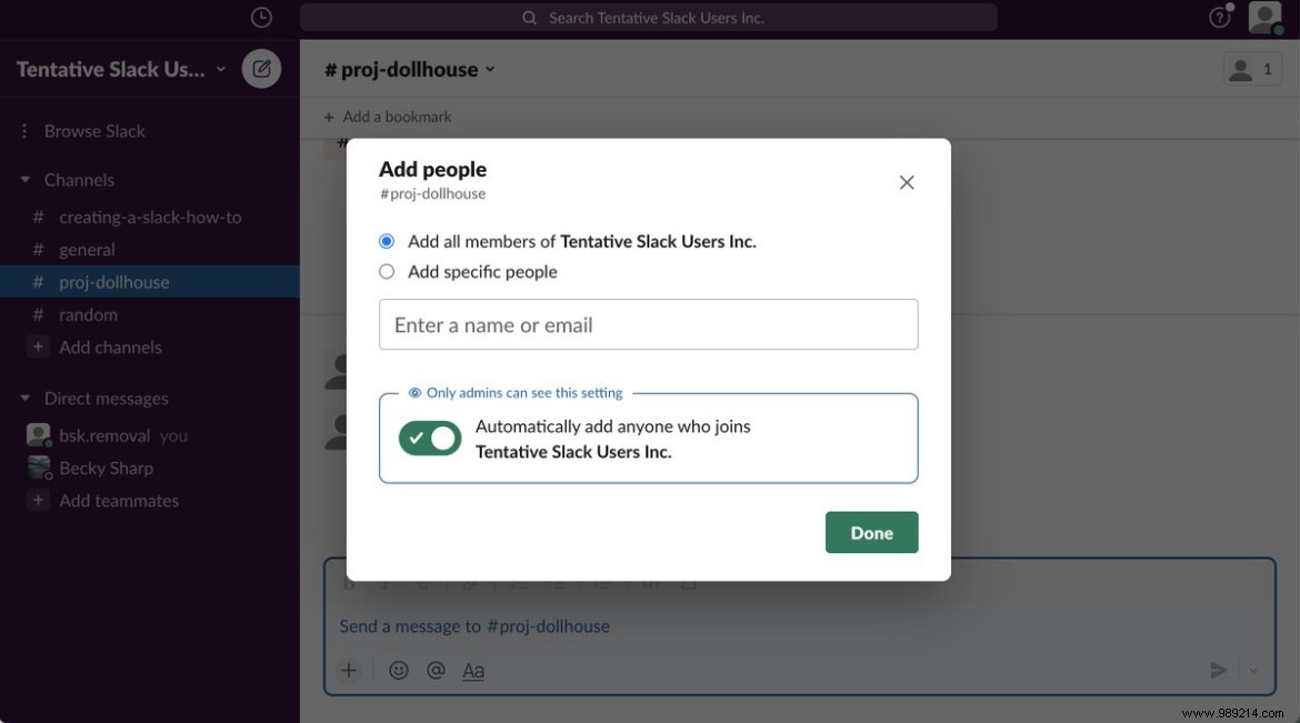 How to use Slack channels 