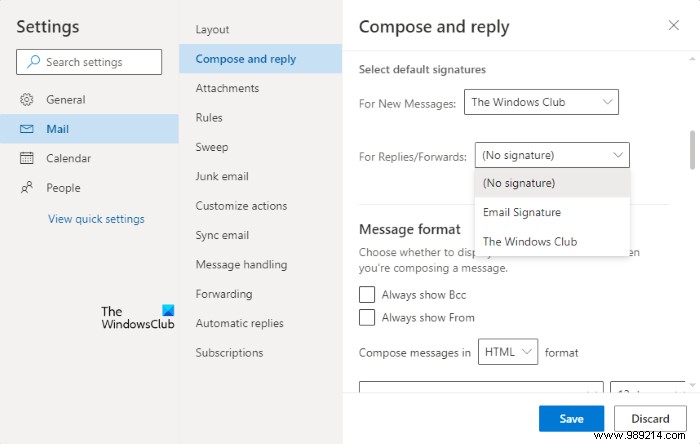 How to add an email signature in Outlook.com 