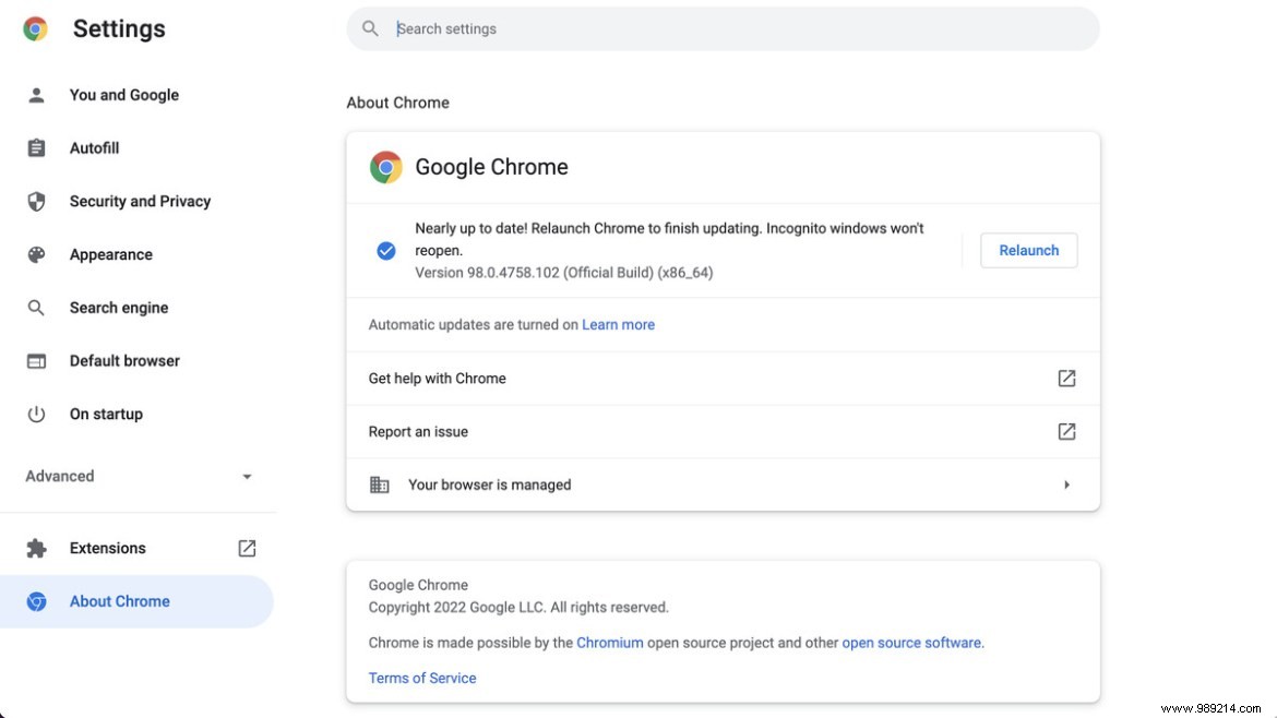 How to Update Google Chrome 
