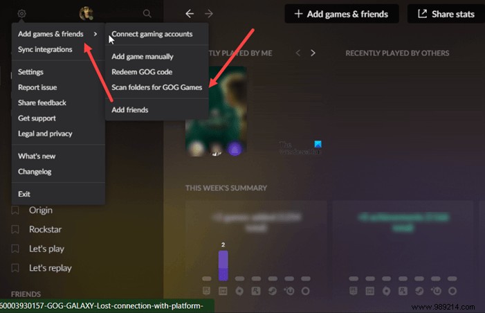 GOG game disappeared, not showing or disappeared from GOG GALAXY 