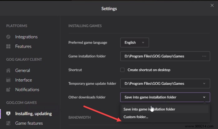 How to fix GOG Galaxy Launcher low disk space error on Windows PC 