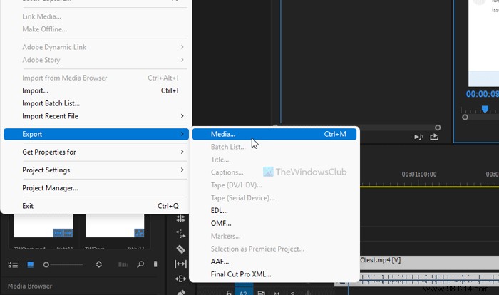 How to Save or Export Premiere Pro Projects to MP4 