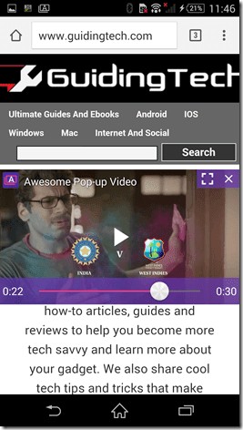 How to Play Any Video on Popup Frame on Android 