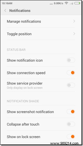 Get an MIUI-like status bar indicator on Android and iOS 