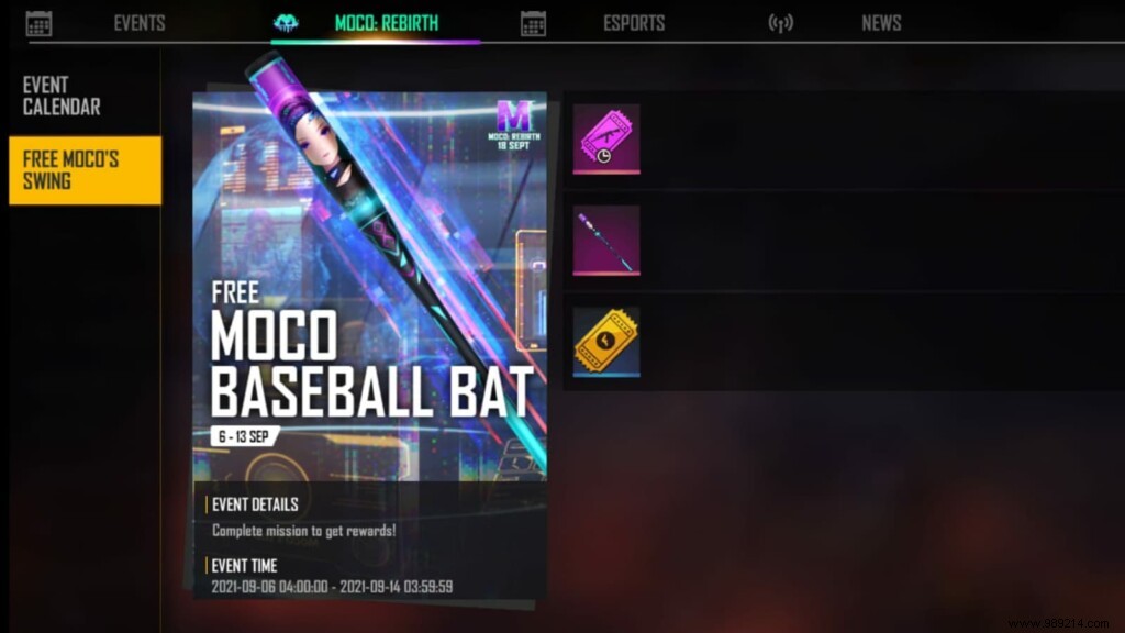 How to Get Moco Baseball Bat Skin in Free Fire for Free! 