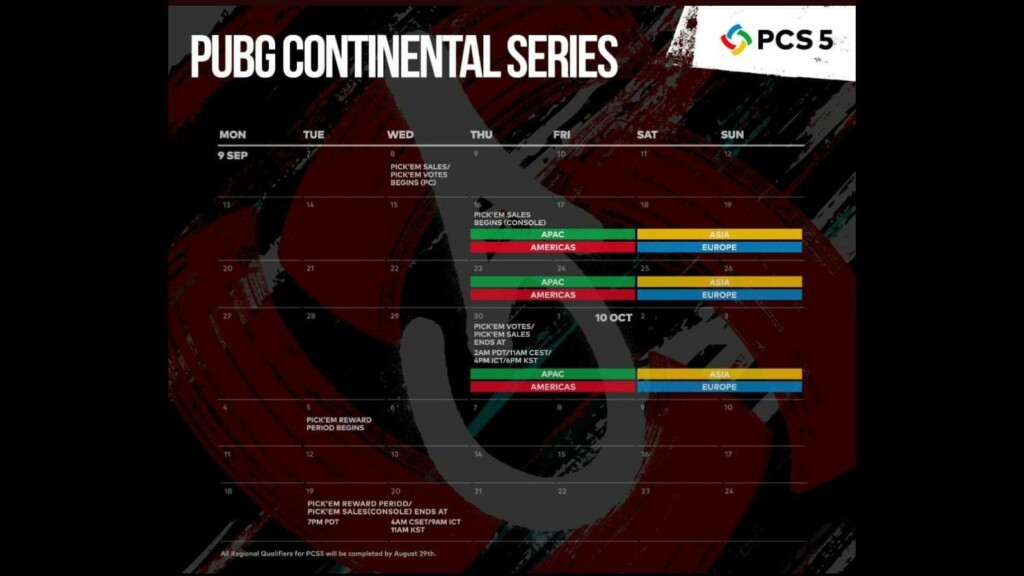 Krafton announces PUBG Continental Series 5 with $1 million prize pool 
