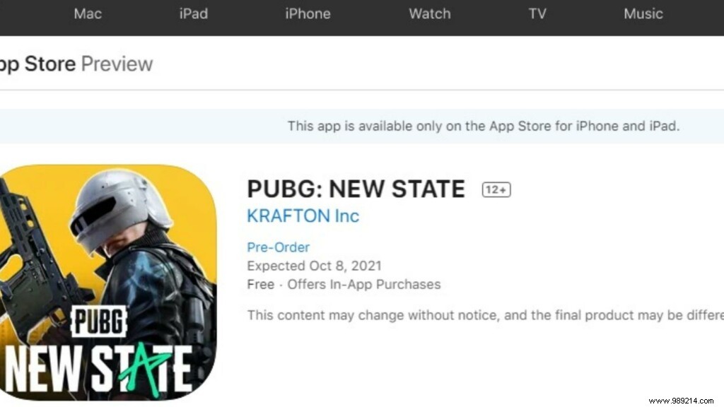 PUBG New State:pre-registration for iOS devices is now live 
