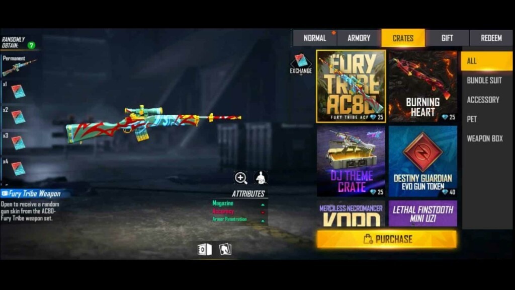 How to get the Fury Tribe AC80 in Free Fire? 