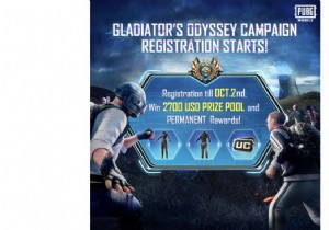 PUBG Mobile presents Gladiator s Odyssey campaign:how to participate, prizes and more 