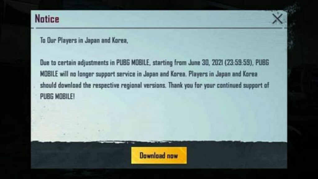 PUBG Mobile Global will be banned in Korea and Japan 