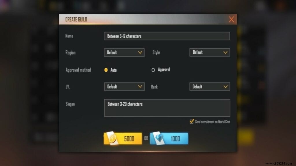 How to create a guild in Free Fire September 2021 step by step guide? 