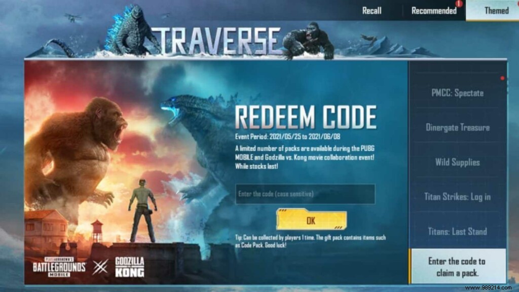 PUBG Mobile Redemption Codes For May 2021:Godzilla Vs Kong Codes – How To Use 