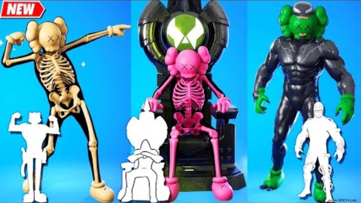 How to Get a New Fortnite Kaws Skin:Skeleton Themed Outfit in Season 8 